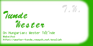 tunde wester business card